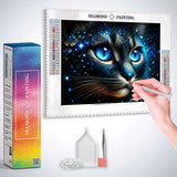 Cat with Blue Eyes — Diamond Painting Kit, product view 3
