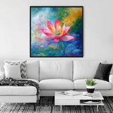 Lotus in Bloom — Diamond Painting Kit, product view 2