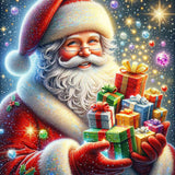 Gift-wrapped Santa Claus — Diamond Painting Kit design