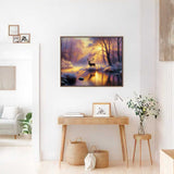 Deer at Dawn — Diamond Painting Kit, product view 2
