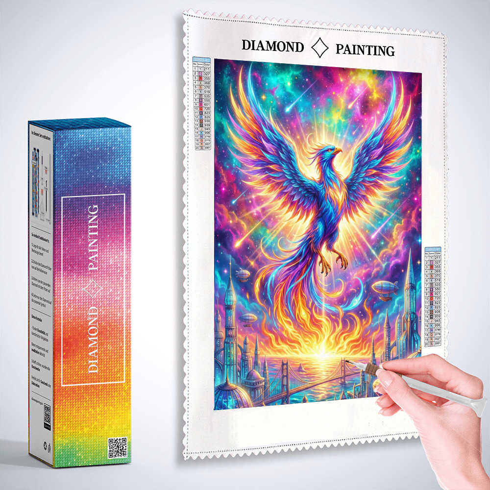 Phoenix of the Dawn — Diamond Painting Kit, product view 3