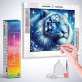 Beautiful snow tiger — Diamond Painting Kit, product view 3