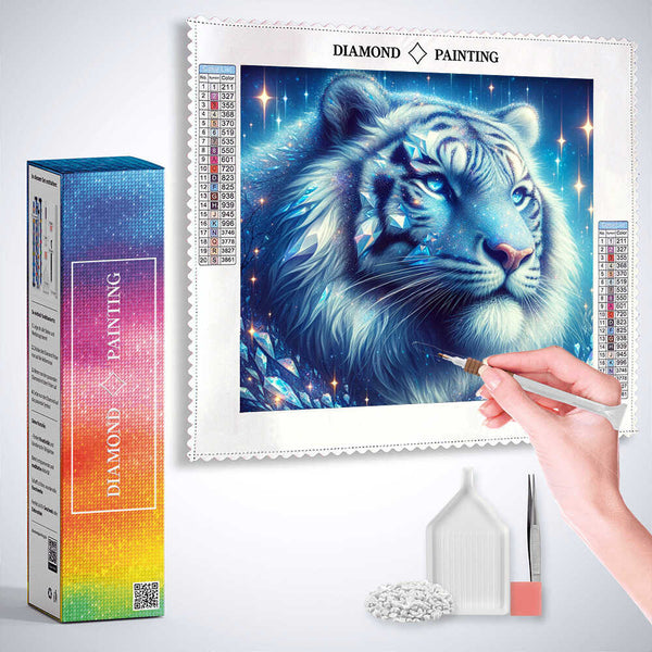 Beautiful snow tiger — Diamond Painting Kit, product view 3