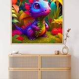 Dragon Baby in the Enchanted Forest — AB Diamond Painting Kit, product view 3