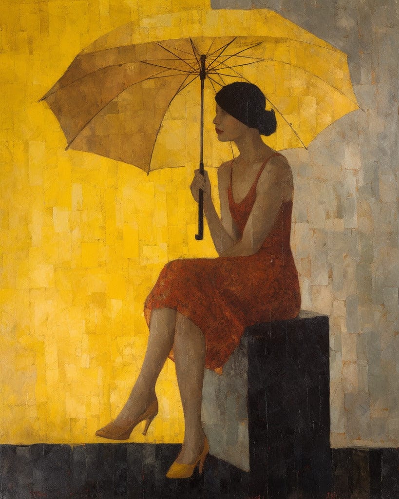Yellow Umbrella — Diamond Painting Kit design