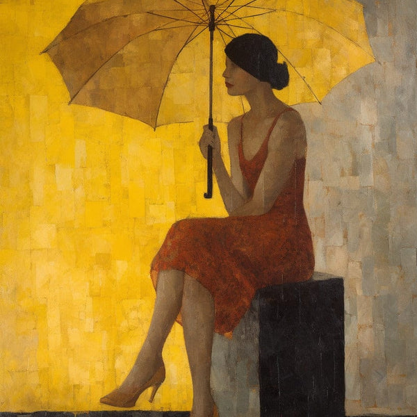 Yellow Umbrella — Diamond Painting Kit design