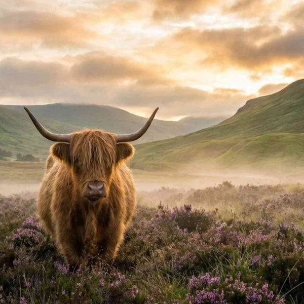 Highland Majesty in the Mist — Diamond Painting Kit design