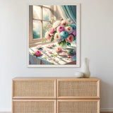 Peony tablecloth — Diamond Painting Kit, product view 2