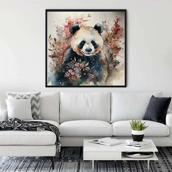 Fluffy panda bear — Diamond Painting Kit, product view 3