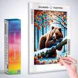 Brown Bear in a Tree — Diamond Painting Kit, product view 3