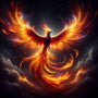 Phoenix sideways — Diamond Painting Kit design