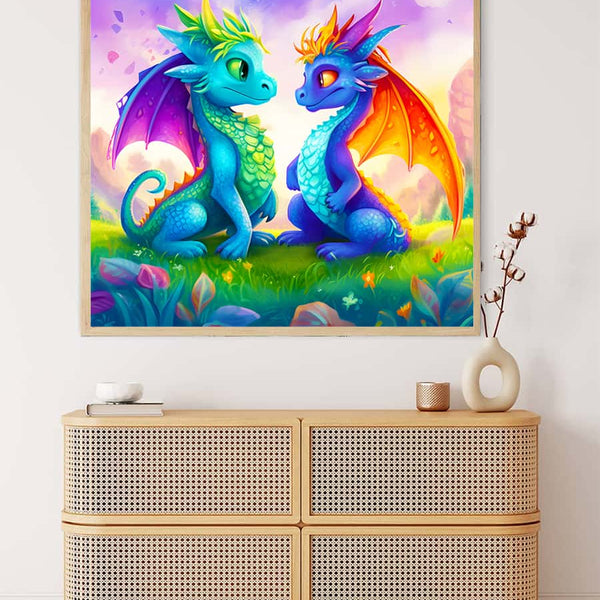 Dragon Friendship — AB Diamond Painting Kit, product view 3