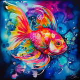 Goldfish Abstract — Diamond Painting Kit design