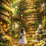 The Enchanted Library Garden — Diamond Painting Kit design