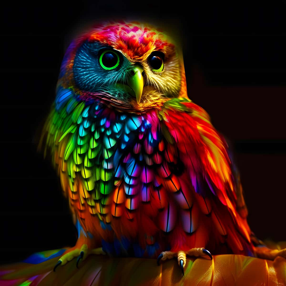 Owl frontal at night — AB Diamond Painting Kit design