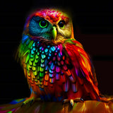 Owl frontal at night — AB Diamond Painting Kit design
