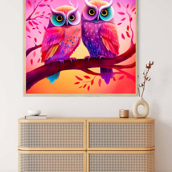 Owl Love — AB Diamond Painting Kit, product view 3