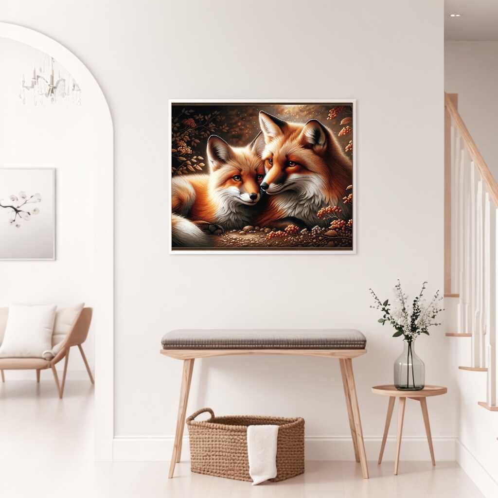 Fox Friendship — Diamond Painting Kit, product view 2