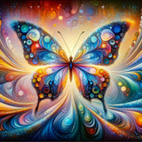 Colorful butterfly on colorful background — Diamond Painting Kit design