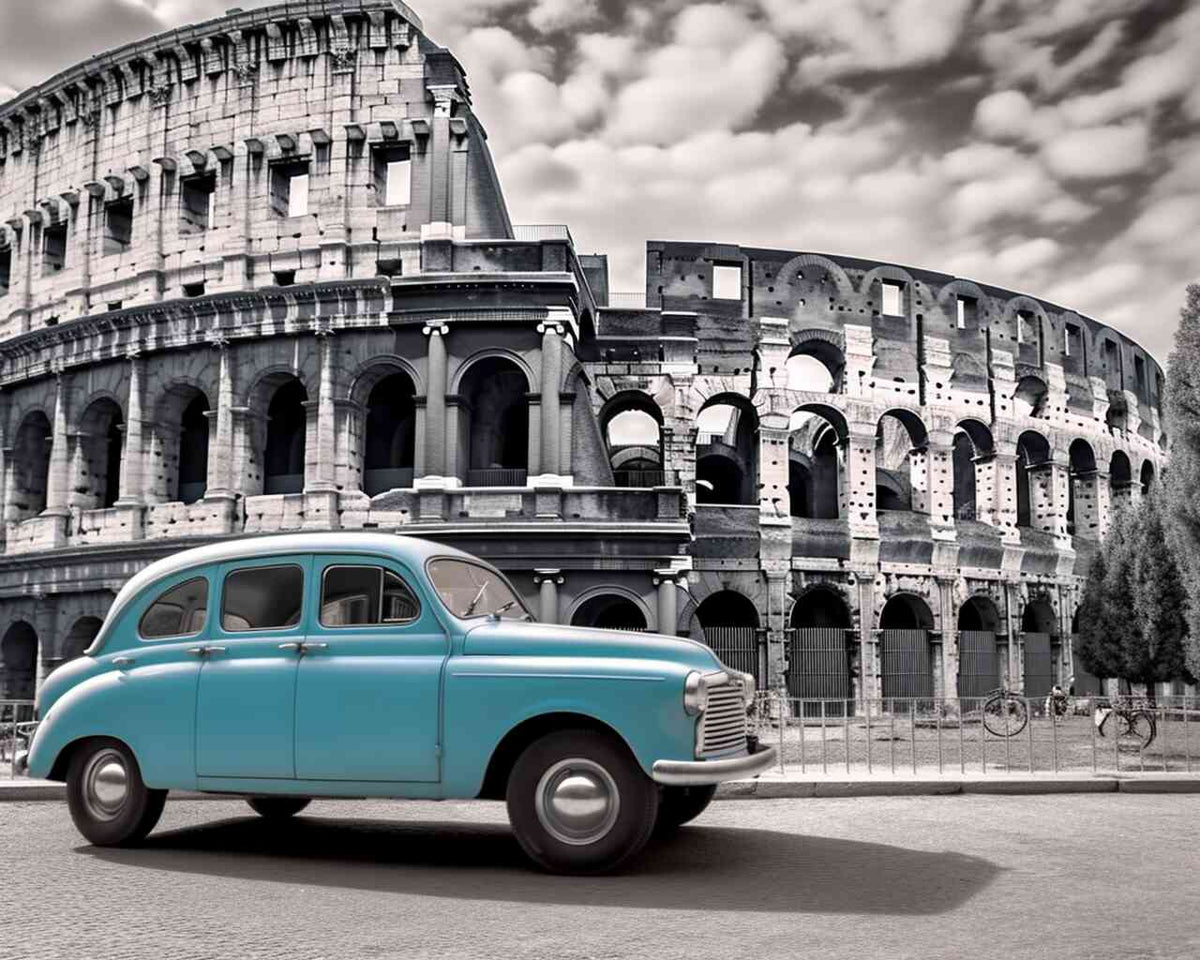 Rome's Colosseum: Echoes of Elegance — Diamond Painting Kit design