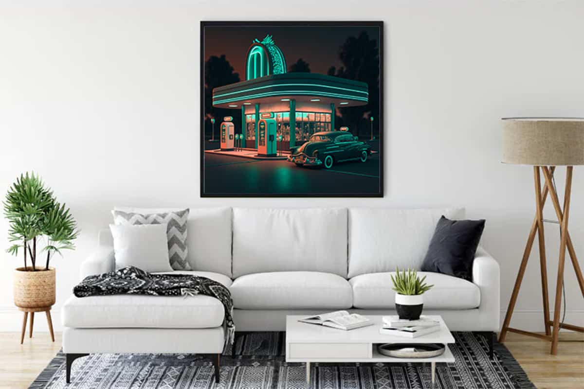 The chrome glow of the 50s — Diamond Painting Kit, product view 3