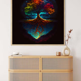 Colorful tree in the night — AB Diamond Painting Kit, product view 3