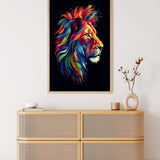 Magnificent lion in rainbow colors — Diamond Painting Kit, product view 3