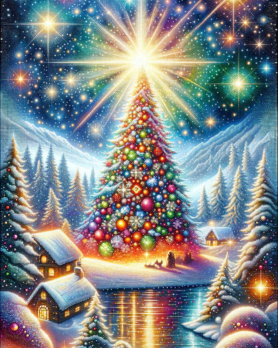 Big Christmas Tree — Diamond Painting Kit design