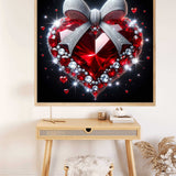 Heart with bow — Diamond Painting Kit, product view 2