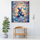 Teddi surrounded by butterflies — Diamond Painting Kit, product view 2