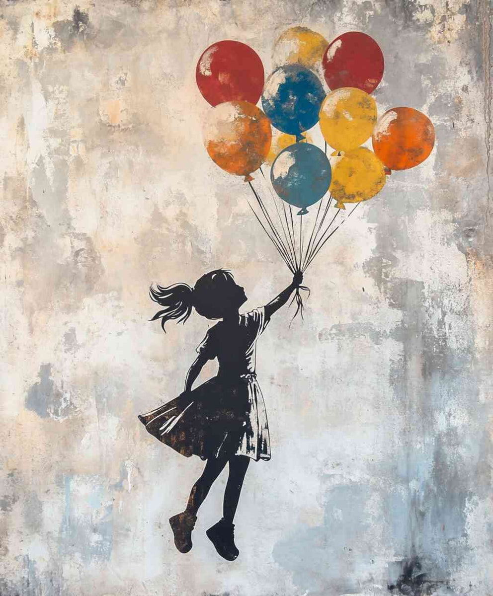 Flight to Freedom, Street Art Style — Diamond Painting Kit design