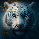 White Tiger Frontal — Diamond Painting Kit design