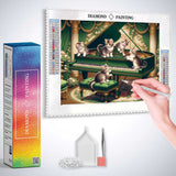 Cats at the Piano — Diamond Painting Kit, product view 3
