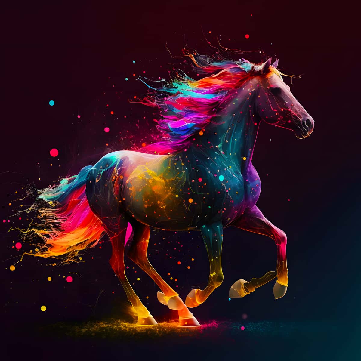 Colorful horse — AB Diamond Painting Kit design