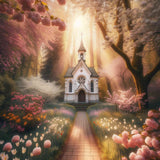 Flower splendor, forest church — Diamond Painting Kit design