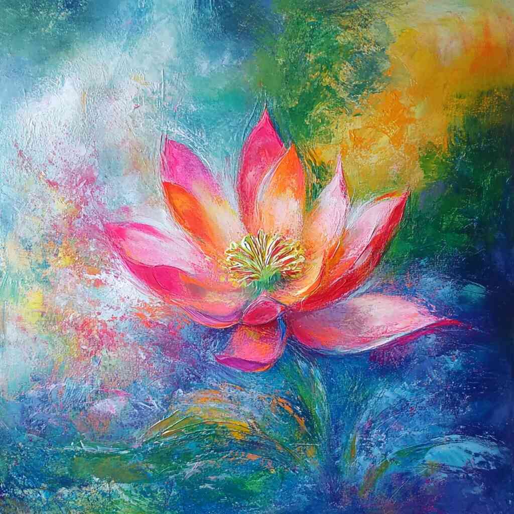 Lotus in Bloom — Diamond Painting Kit design