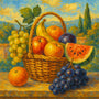 Mediterranean Fruit Basket — Diamond Painting Kit design