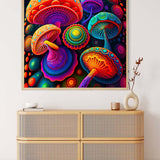 Magic Mushrooms Abstract — AB Diamond Painting Kit, product view 3