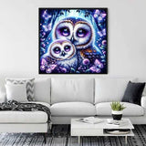 Owl mother and child — Diamond Painting Kit, product view 2