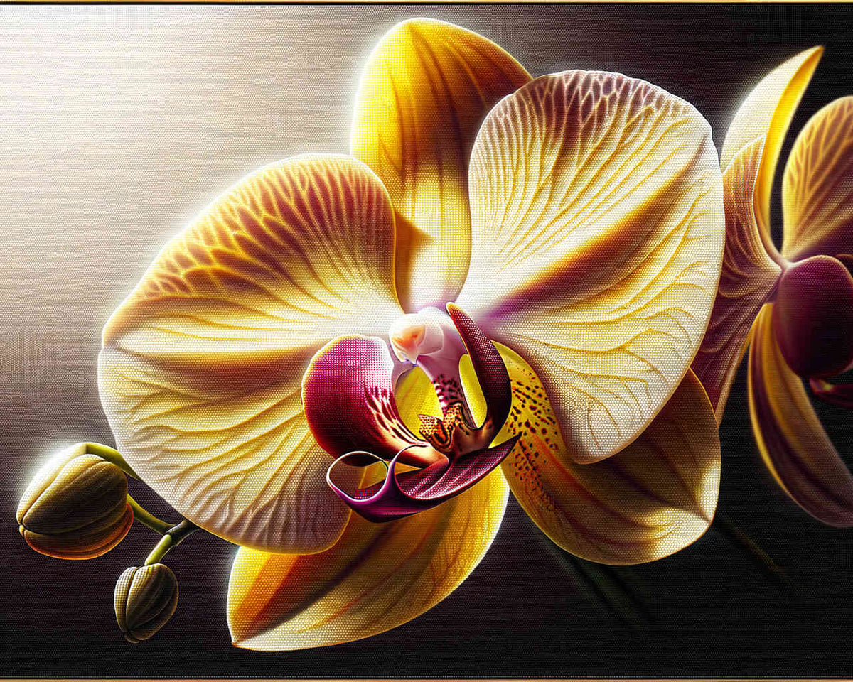 The Yellow Orchid — Diamond Painting Kit design