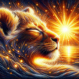 Lion Cub in the Sunshine — Diamond Painting Kit design