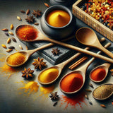 Spices in Wooden Spoons — Diamond Painting Kit design