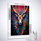 Mysterious stag — Diamond Painting Kit, product view 2