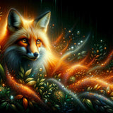 The Long-Furred Fox — Diamond Painting Kit design