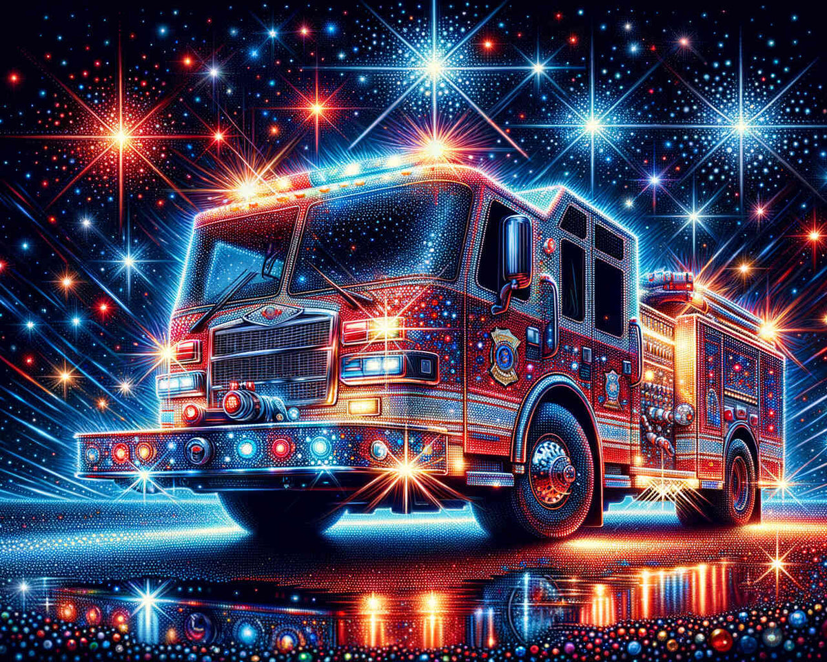The Firefighters — Diamond Painting Kit design