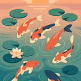 Koi Dreams at Sunset — Diamond Painting Kit design