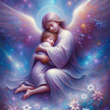 Child with guardian angel — Diamond Painting Kit design