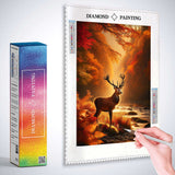 Deer at the river — Diamond Painting Kit, product view 3
