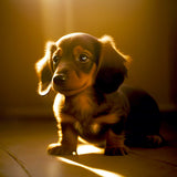 Dachshund in the sunshine — AB Diamond Painting Kit design