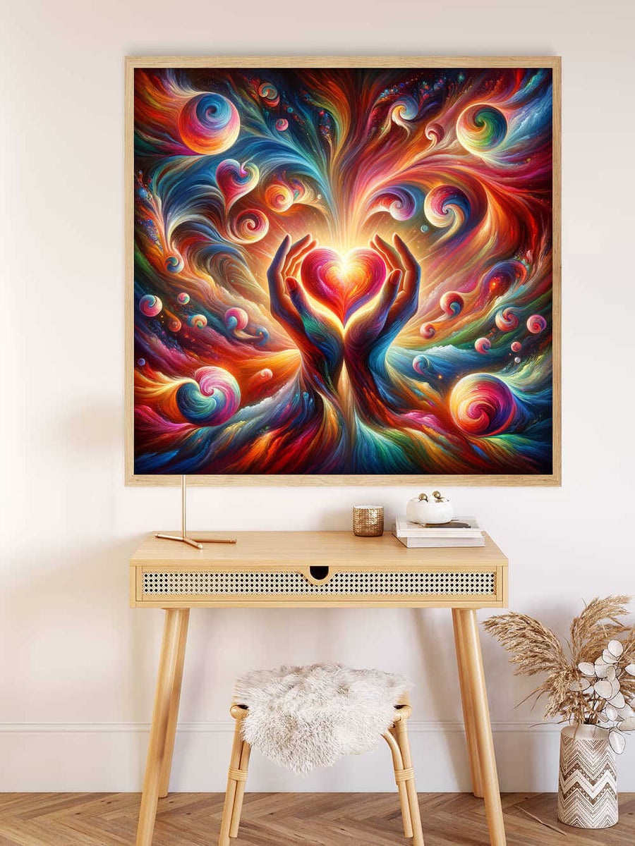 Heart swirl of colors — Diamond Painting Kit, product view 2